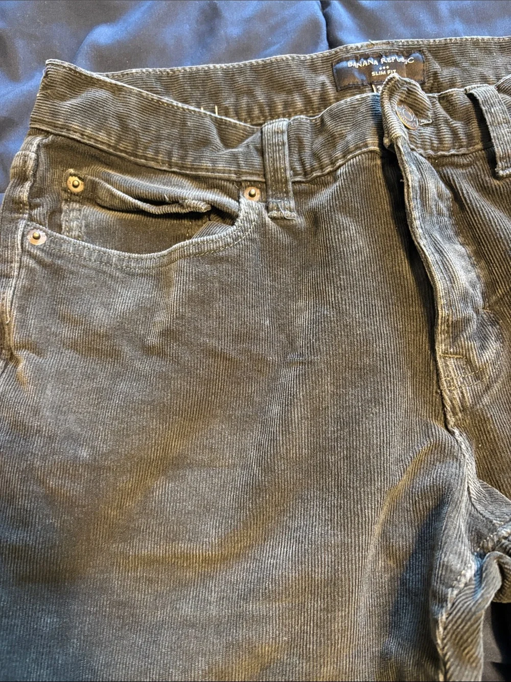 Banana Republic Spencer Green Men's Slim Corduroy Pants